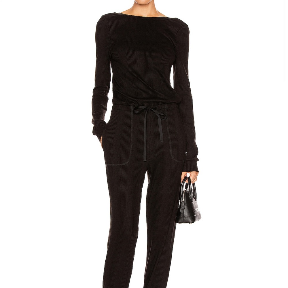 The Range Division rib scoop back jumpsuit.